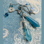 Starrybead Aquamarine Crystal Pendulum – Healing Dowsing Tool | Aquamarine Energy Beads for Calm, Clarity & Inner Peace
