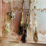 Starrybead Smoky Quartz Crystal Pendulum – Healing Jewelry with Antique Brass, Energy Balancing & Grounding Bead