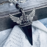 Starrybead Obsidian Natural Stone Pendulum – Healing Dowsing Tool | Obsidian Energy Bead for Protection, Grounding & Inner Strength