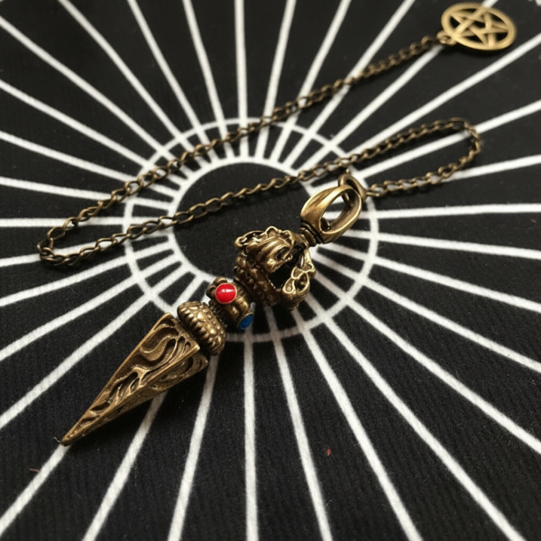Starrybead Brass Pendulum – Pure Copper Energy Dowsing Tool for Protection & Strength