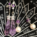 Starrybead Amethyst Crystal Pendulum – Healing Dowsing Tool | Energy Bracelet Bead for Intuition & Spiritual Protection