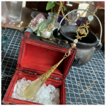 Starrybead Citrine Crystal Pendulum – Healing Dowsing Jewelry with Golden Bead, Prosperity & Abundance Energy
