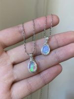 Starrybead Opal Healing Necklace 925 Sterling Silver Wire‑Wrapped| Intuition • Creativity • Emotional Flow