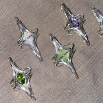 Starrybead Prehnite Healing Necklace, 925 Sterling Silver Wire‑Wrapped Star Pendant | Heart Calm, Intuition & Emotional Clarity