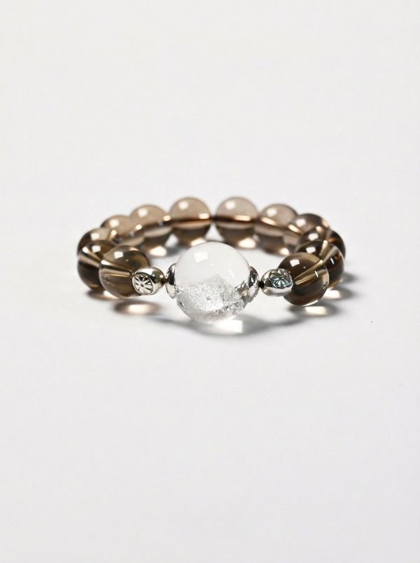 Starrybead Smoky Quartz & Clear Quartz Healing Bracelet | Energy Healing Jewelry for Grounding & Clarity