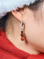 Starrybead Vitality Tower Healing Necklace - Garnet, Sunstone & Red Jasper Energy Jewelry for Self-Love and Vitality