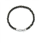 Grounding Courage: Natural Golden Tiger Eye & S925 Silver Cube Bracelet