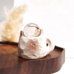 Whimsical Harmony: Natural Crystal Sphere Collection with Resin Cat Stand