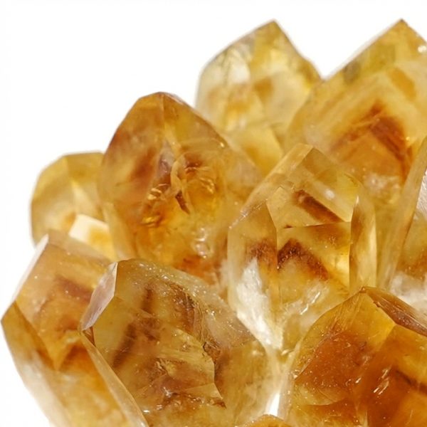 Radiant Prosperity: Natural Citrine Cluster & Solid Wood Healing Ornament