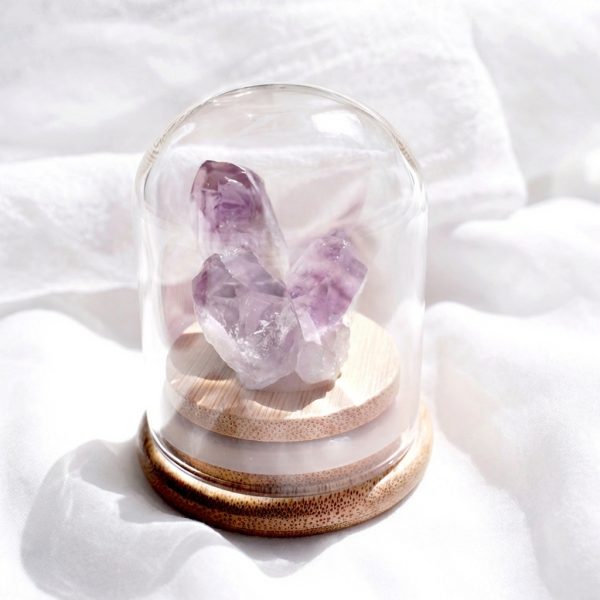 Radiant Abundance: Natural Citrine, Amethyst & Clear Quartz Energy Dome