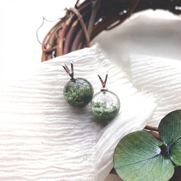 Abundant Growth: Natural Green Phantom "Treasure Bowl" & Sterling Silver Necklace