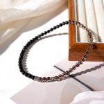 Protective Anchor: Natural Obsidian & Smoky Quartz Double Wrap Bracelet