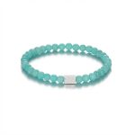 Grounding Courage: Natural Golden Tiger Eye & S925 Silver Cube Bracelet