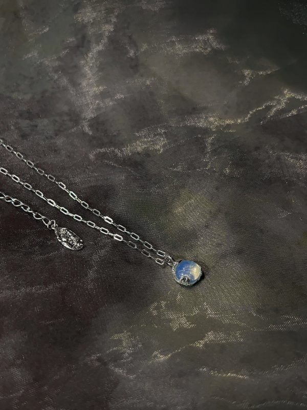 Ethereal Serenity: Natural Moonstone & Sterling Silver "Teardrop" Necklace
