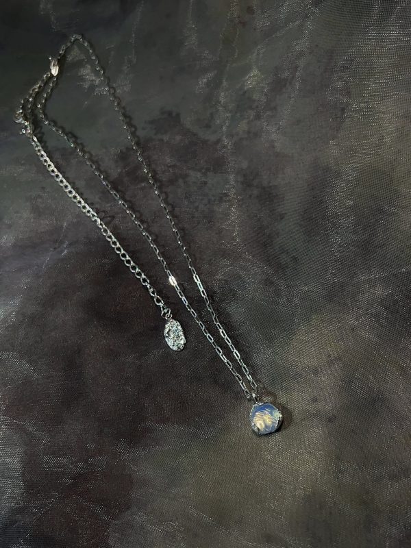 Ethereal Serenity: Natural Moonstone & Sterling Silver "Teardrop" Necklace