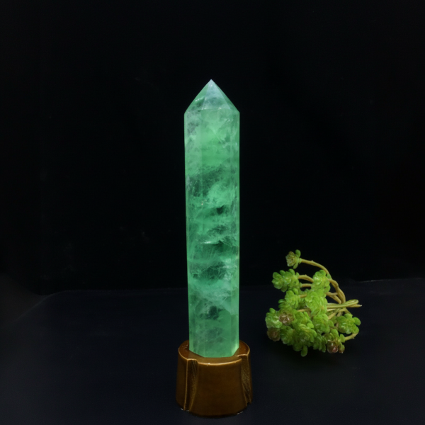 Starrybead Green Fluorite Crystal Prism