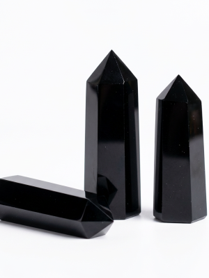 Starrybead Black Obsidian Crystal Prism
