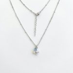 Tranquil Tides: Natural Aquamarine, Pearl & Silver Conch Healing Necklace
