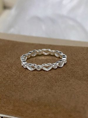 Harmonious Clarity: Natural Ice Agate & Chalcedony Stacking Ring Collection