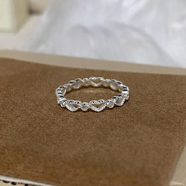 Harmonious Clarity: Natural Ice Agate & Chalcedony Stacking Ring Collection