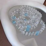 Pure Serenity: Natural Aquamarine & Clear Quartz Healing Bracelet