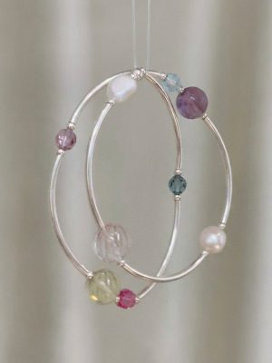 Ethereal Bubble Dream: Natural Multi-Gem & Pearl Healing Bracelet