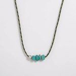 Tranquil Wisdom: Raw Turquoise & 925 Silver Hand-Braided Choker