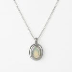 Ethereal Inspiration: Natural Opal & 925 Sterling Silver Unisex Pendant Necklace
