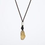 Radiant Abundance: Raw Citrine & 925 Sterling Silver Adjustable Necklace