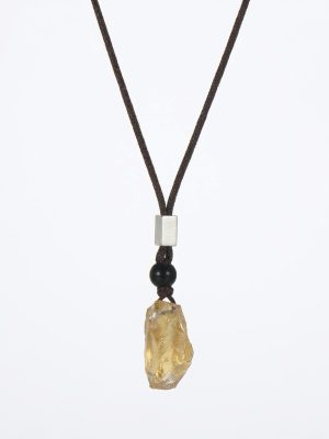 Radiant Abundance: Raw Citrine & 925 Sterling Silver Adjustable Necklace