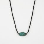 Grounding Protection: Natural Black Onyx & Turquoise Healing Necklace