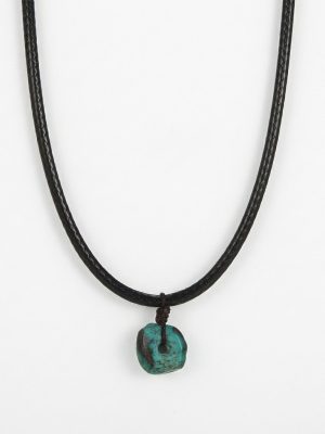 Ancient Wisdom: Natural Raw Turquoise & 925 Silver Protection Necklace