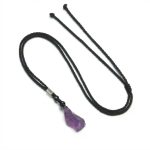 Spiritual Clarity: Raw Amethyst & 925 Silver Unisex Healing Necklace