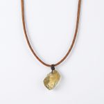Golden Abundance: Raw Citrine & Genuine Leather Healing Necklace