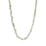 Radiant Abundance: Natural Irregular Citrine & S925 Silver Beaded Necklace