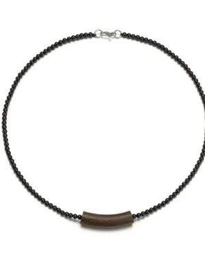 Grounding Zen: Natural Agarwood & Black Onyx Protection Necklace