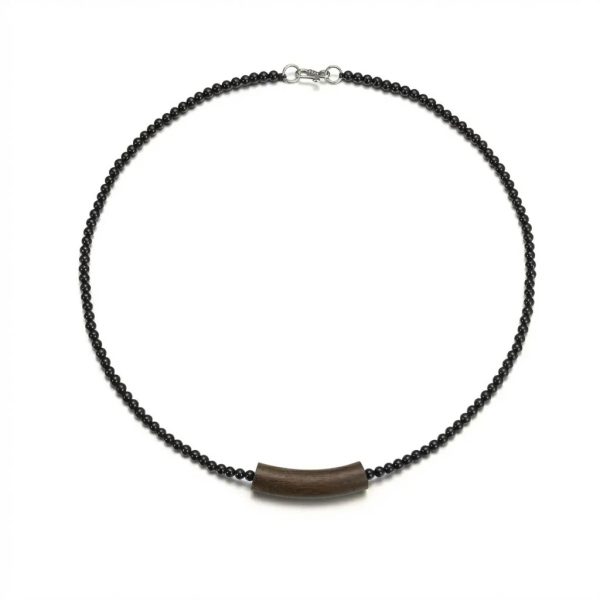 Grounding Zen: Natural Agarwood & Black Onyx Protection Necklace