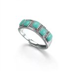 Ancient Wisdom: Natural Turquoise & Oxidized S925 Silver Retro Ring