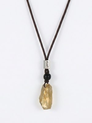 Radiant Abundance: Raw Citrine & 925 Silver Unisex Braided Necklace