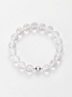 Luminous Clarity: Natural White Crystal (Clear Quartz) Healing Bracelet