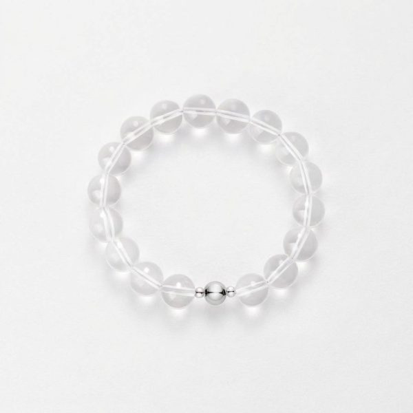 Luminous Clarity: Natural White Crystal (Clear Quartz) Healing Bracelet