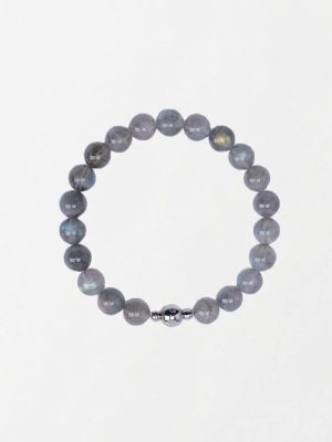 Mystical Serenity: Natural Grey Moonstone Healing Bracelet