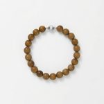 Grounding Serenity: Natural Old Mountain Sandalwood & Silver Accent Bracelet