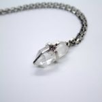 Radiant Clarity: Raw Herkimer Diamond & Silver 'Apocalyptic Glimmer' Necklace
