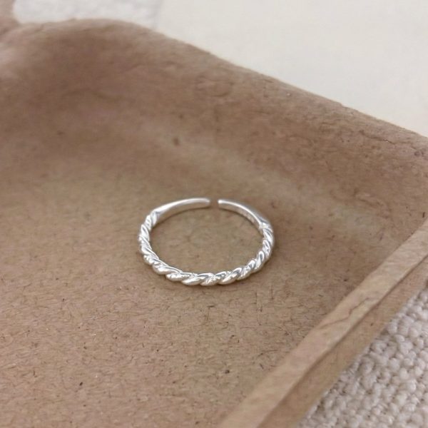 Harmonious Clarity: Natural Ice Agate & Chalcedony Stacking Ring Collection