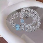 Pure Serenity: Natural Aquamarine & Clear Quartz Healing Bracelet