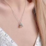 Tranquil Tides: Natural Aquamarine & White Agate Healing Necklace