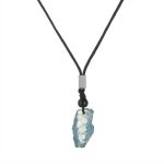 Oceanic Clarity: Raw Aquamarine & 925 Silver Healing Necklace