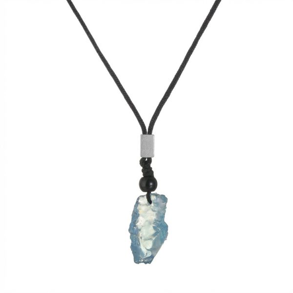 Oceanic Clarity: Raw Aquamarine & 925 Silver Healing Necklace