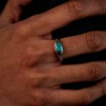 Ancient Wisdom: Natural Turquoise & Vintage Oxidized Silver Adjustable Ring